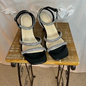 Coutigo High Heel Open Toe Sandal/Shoe with Rhinestone detail